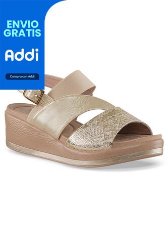 Sandalias Tacón Whitni Oro Croydon Para Mujer Croydon