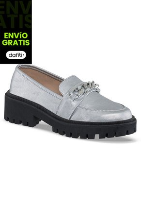 Mocasines Priscila Plata Para Mujer Croydon