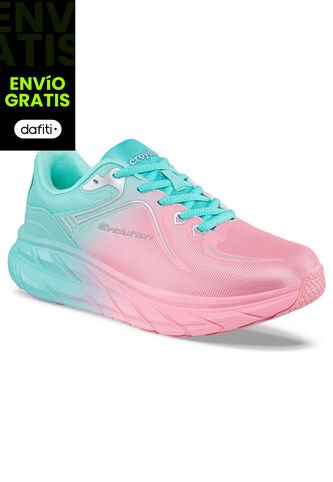 Tenis Running Lukup Rosa-Verde Para Mujer Croydon Croydon