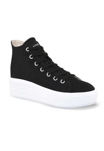 Botines Discovery Alto Pl Negro Para Niña Croydon