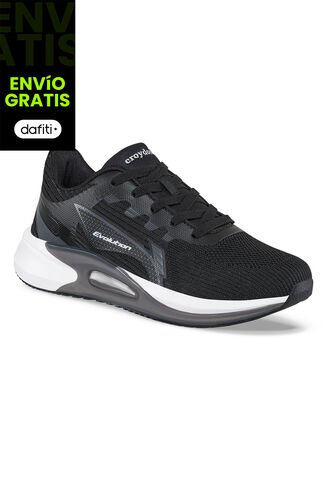 Tenis Running Bople Negro-Gris Para Hombre Croydon Croydon