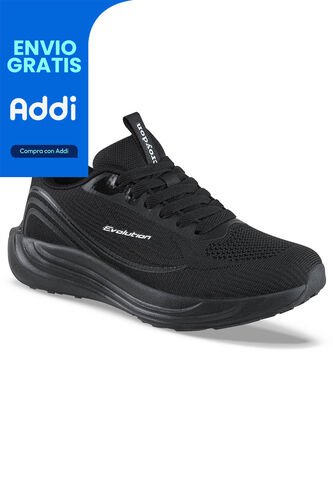 Tenis Running Peko Negro-Negro Croydon Para Mujer Croydon