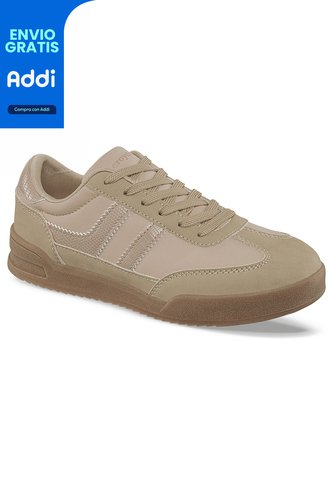 Tenis Casuales Lizon Beige Croydon Para Mujer Croydon