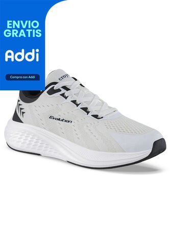 Tenis Running Armal Blanco-Negro Croydon Para Hombre Croydon