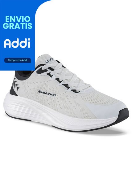 Tenis Running Armal Blanco-Negro Croydon Para Hombre