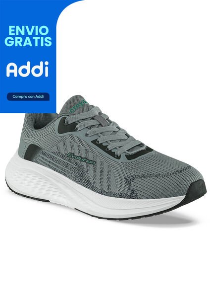 Tenis Running Azuk Gris Croydon Para Hombre