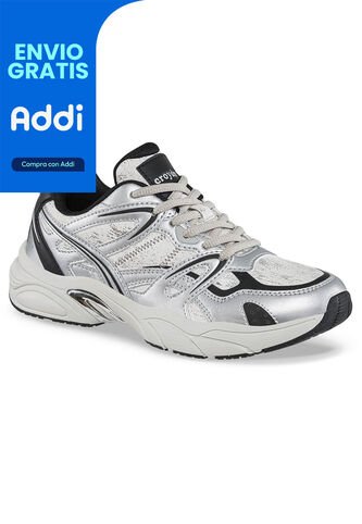Tenis Urbanos Argame Gris-Negro Croydon Para Mujer Croydon