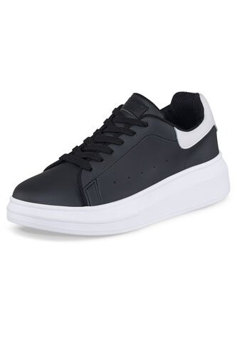 Tenis Ailen Negro Blanco Croydon Negro-Bla Para Mujer Croydon Croydon
