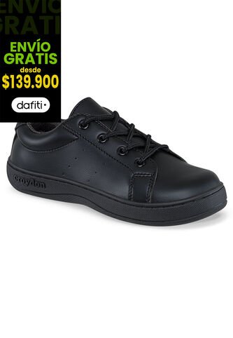 Zapatos Escolares Slash Negro Para Hombre Y Mujer Croydon Croydon