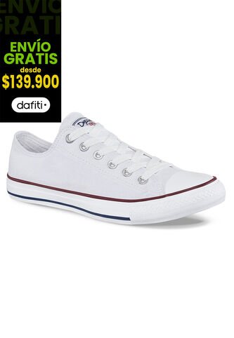 Tenis Discovery Bajo Blanco-Rojo Para Hombre Y Mujer Croydon Croydon