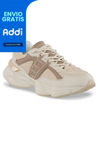 Tenis Urbanos Nado Beige-Beige Croydon Para Mujer Croydon