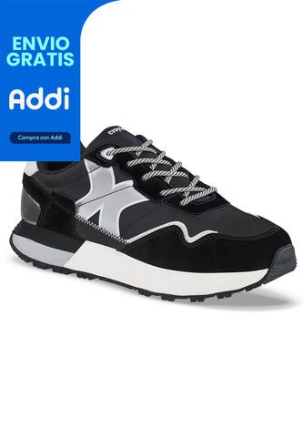 Tenis Urbanos Terniza Negro-Plata Croydon Para Mujer Croydon