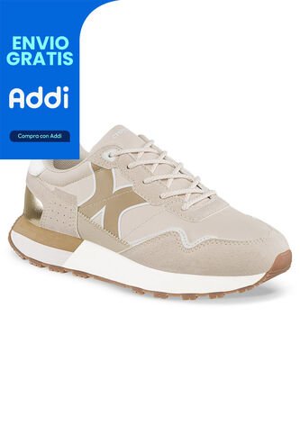 Tenis Urbanos Terniza Beige-Beige Croydon Para Mujer Croydon