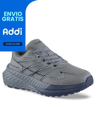 Tenis Running Jumer Gris-Azul Croydon Para Niño Croydon