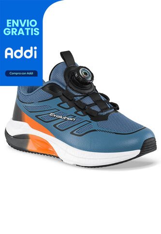 Tenis Running Furam Azul Croydon Para Niño Croydon