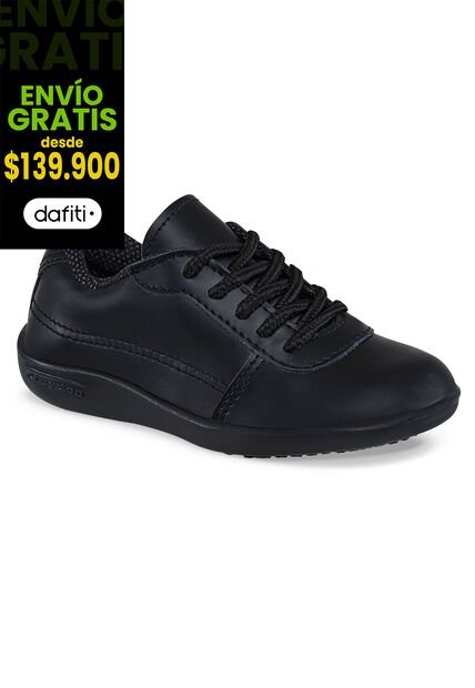 Zapatos Escolares Circuit Negro Para Niño Croydon