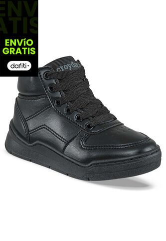 Tenis Colegio Roblo Bota Negro Para Niño Y Niña Croydon Croydon