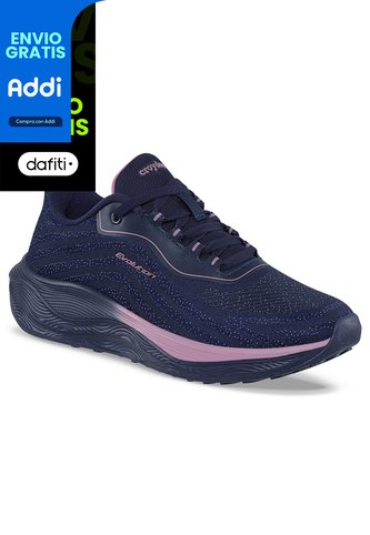 Tenis Running Seph Azul Osc-Fucsia Croydon Para Mujer Croydon