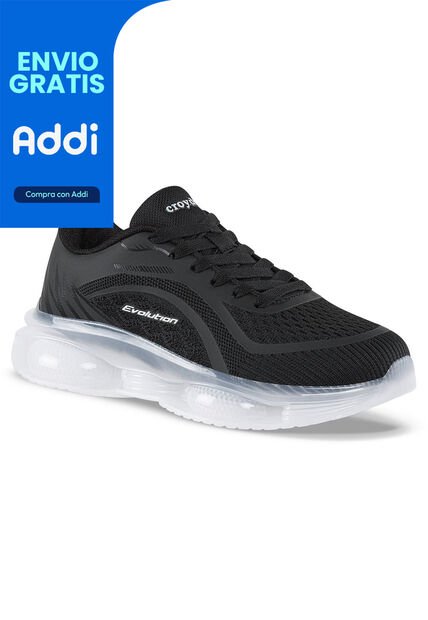 Tenis Running Lumo Negro Croydon Para Mujer