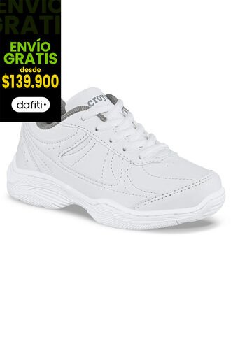 Tenis Colegial 10 New Blanco Para Niño Y Niña Croydon Croydon