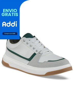 Tenis Urbanos Yorik Blanco-Verde Croydon Para Hombre