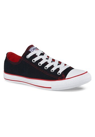 Tenis Discovery Bajo Negro-Rojo Para Hombre Y Mujer Croydon Croydon