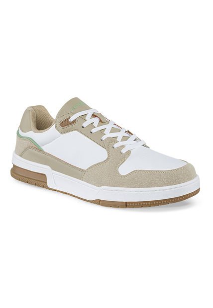 Tenis Dravon Blanco-Café Para Hombre Croydon