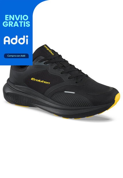 Tenis Running Glad Negro Croydon Para Hombre