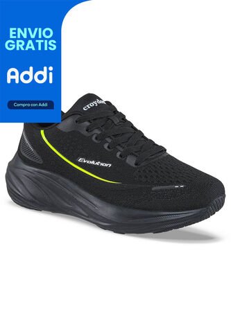 Tenis Running Fardo Negro Croydon Para Hombre Croydon