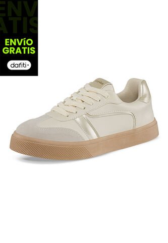 Tenis Emilce Beige-Oro Para Mujer Croydon Croydon