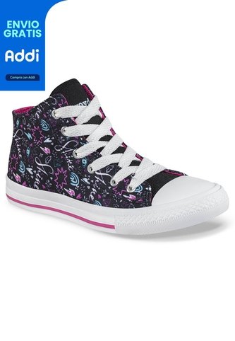 Botines Portia Alto Negro Croydon Para Niña Croydon