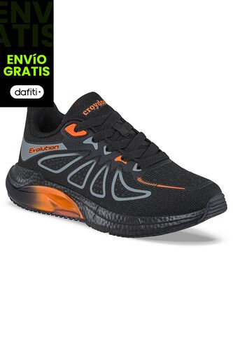 Tenis Running Lurven Negro Para Niño Croydon Croydon