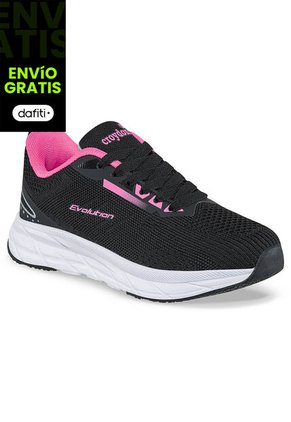 Tenis Running Rofer Negro Para Niña Croydon