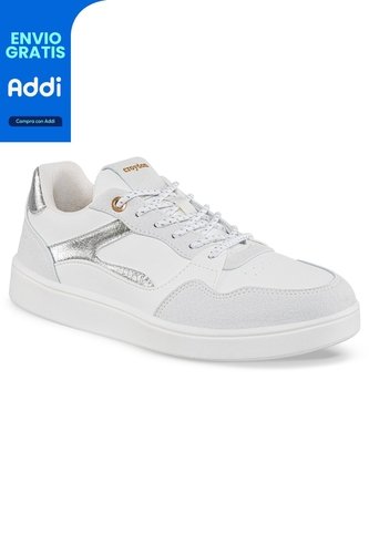 Tenis Urbanos Luccya Blanco-Plata Croydon Para Mujer Croydon
