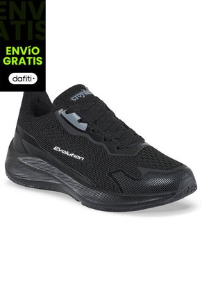 Tenis Running Plip Negro Para Niño Croydon
