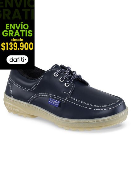 Zapatos Escolares Leader Azul Para Niña Y Niño Croydon