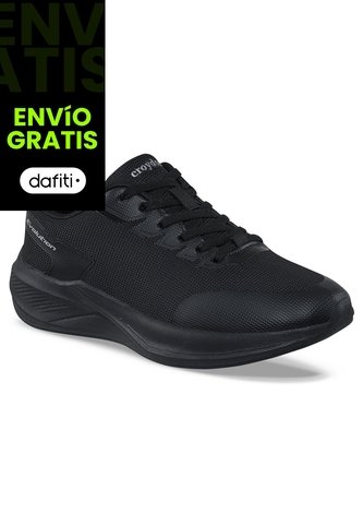 Tenis Running Patuf Negro-Negro Croydon Para Mujer Croydon