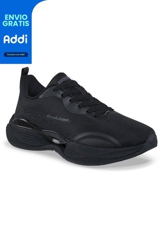 Tenis Running Zacol Negro-Negro Croydon Para Hombre Croydon