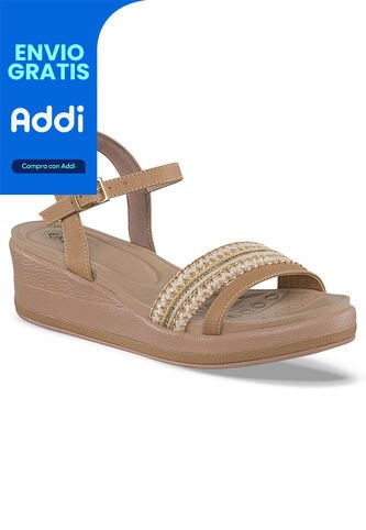 Sandalias Tacón Rosana Café Para Mujer Croydon Croydon