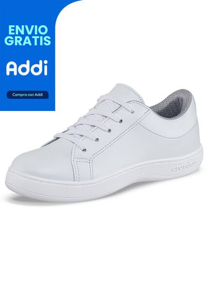 Tenis Colegio Oxford Blanco Para Niño Y Niña Croydon