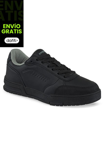 Tenis Colegio Krop Negro Para Niño Y Niña Croydon
