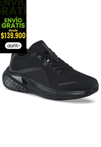 Tenis Running Neldra Negro-Negro Croydon Para Hombre Croydon