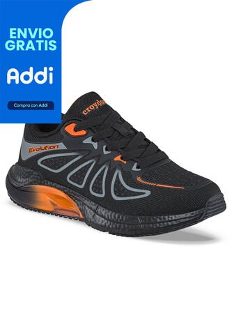 Tenis Running Lurven Negro Para Niño Croydon Croydon
