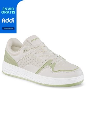 Tenis Urbanos Dagin Beige-Verde Croydon Para Mujer Croydon