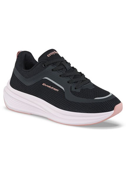 Tenis Running Flail Negro Croydon Para Mujer