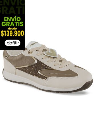 Tenis Urbanos Zuleika Beige-Café Croydon Para Mujer Croydon