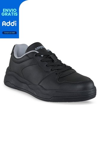 Tenis Colegio Equik C Negro Croydon Para Niño Y Niña Croydon