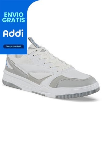 Tenis Urbanos Lynco Blanco-Gris Para Hombre Croydon Croydon