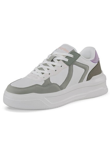 Tenis Casuales Danz Beige-Verde Croydon Para Mujer