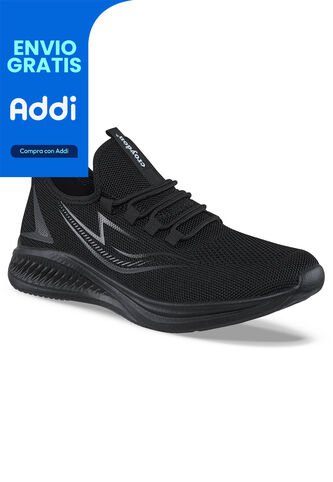 Tenis Running Drazz Negro-Negro Para Hombre Croydon Croydon